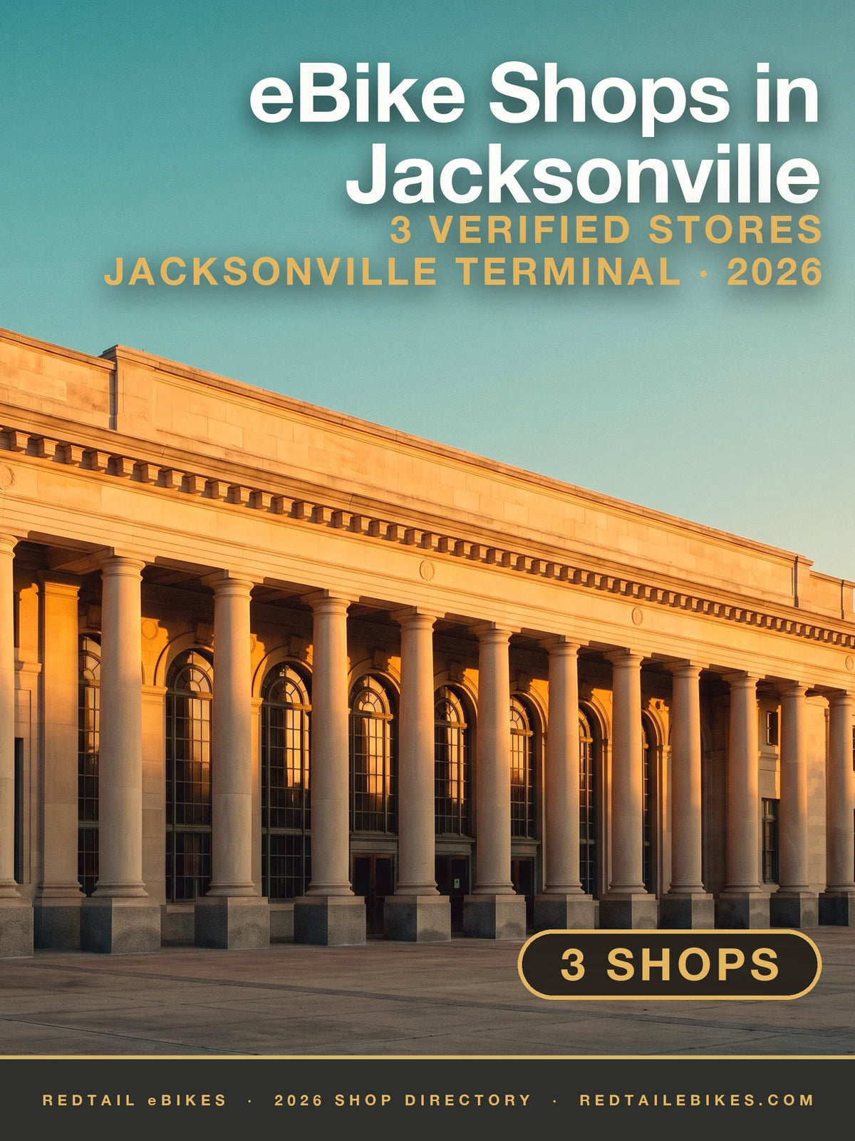 Jacksonville Terminal (Prime F. Osborn III Convention Center) in Jacksonville in late golden-hour light