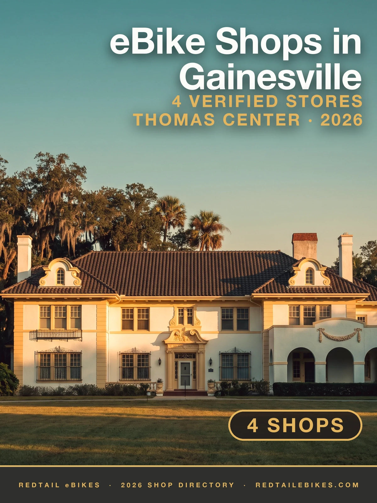 Thomas Center (Hotel Thomas) in Gainesville in late golden-hour light