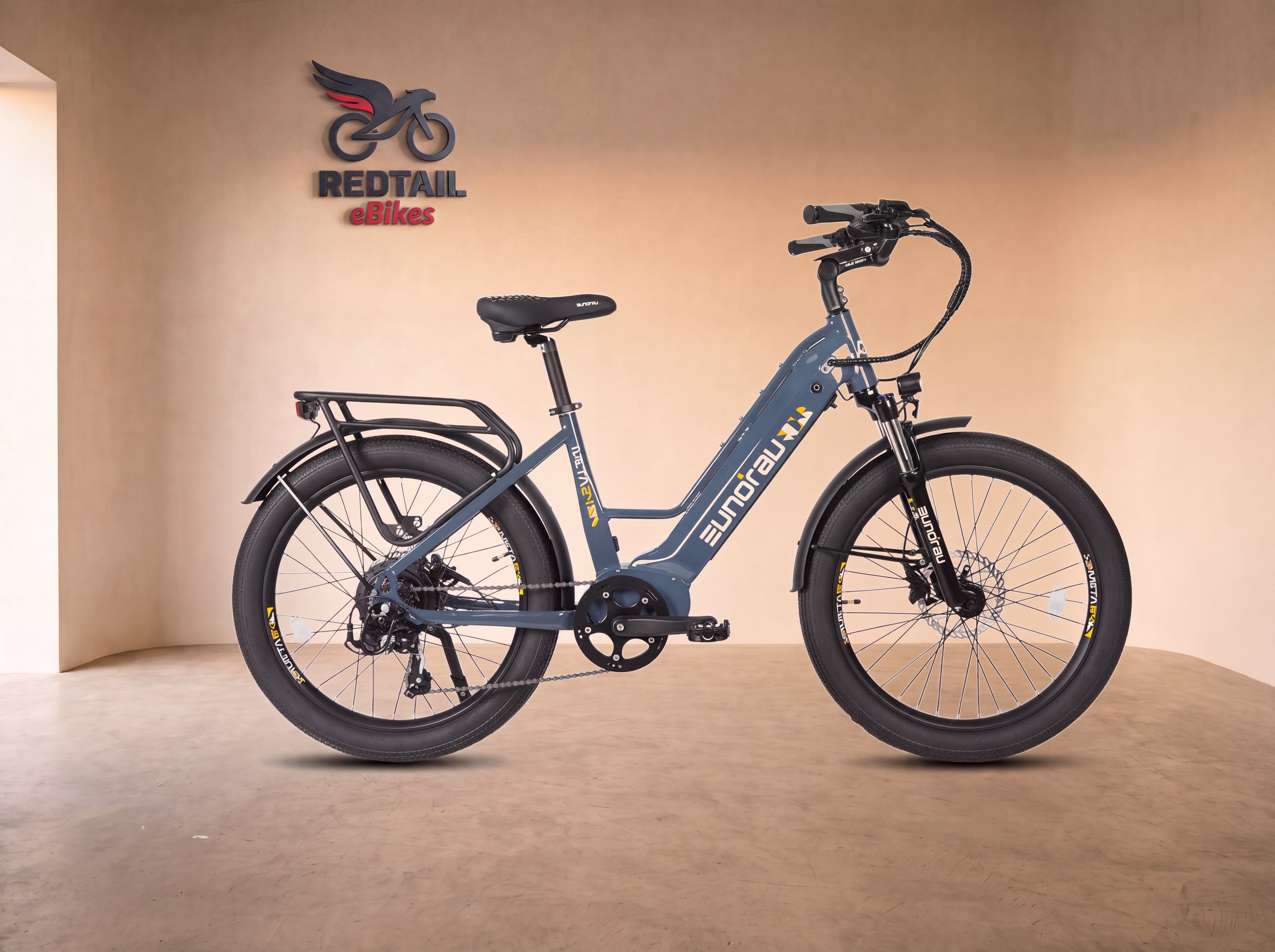 Eunorau META 26 step-thru eBike — Redtail studio cover