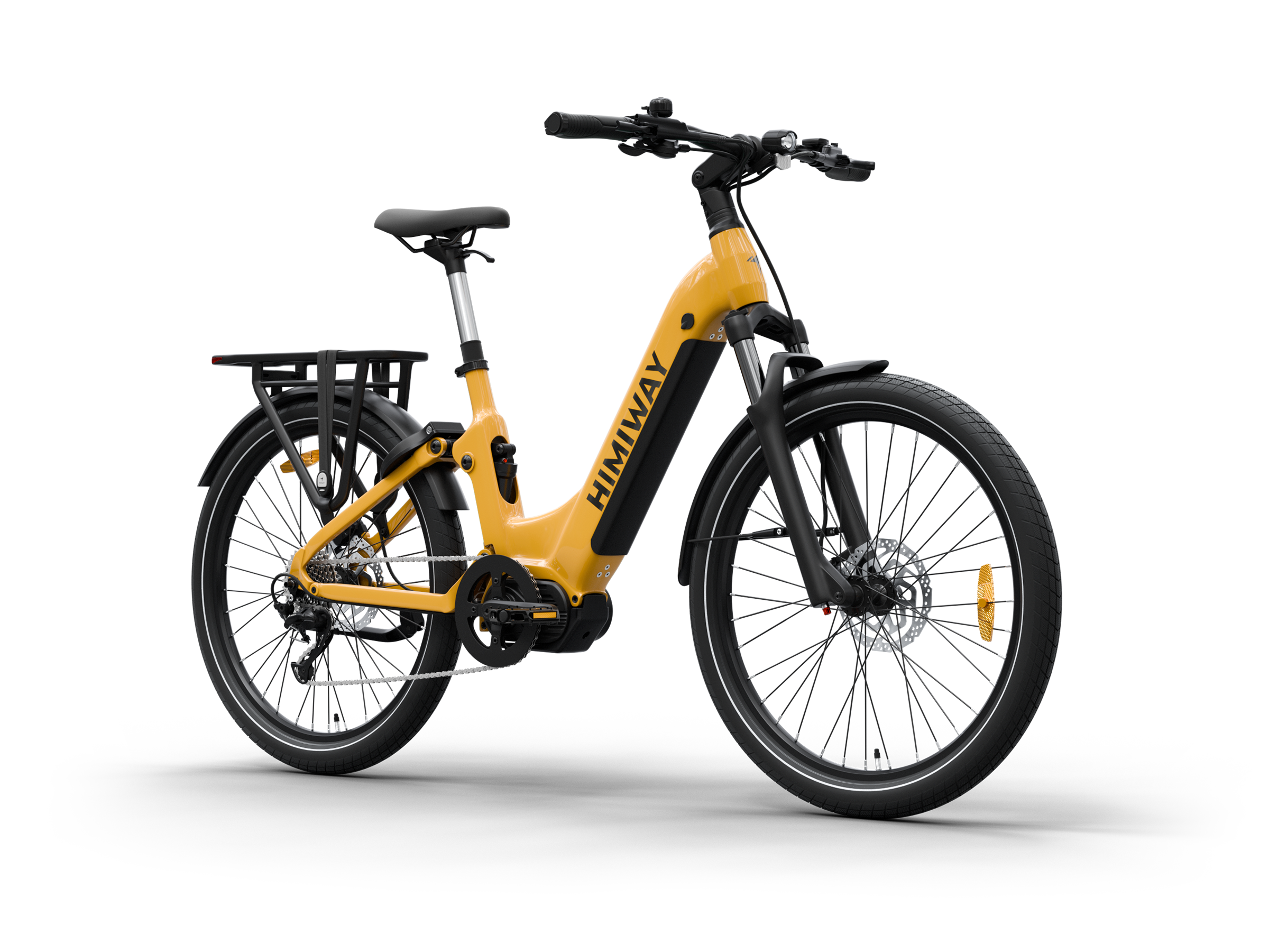 Himiway A7 Pro Commuter eBike – Darkorange – front three-quarter right view