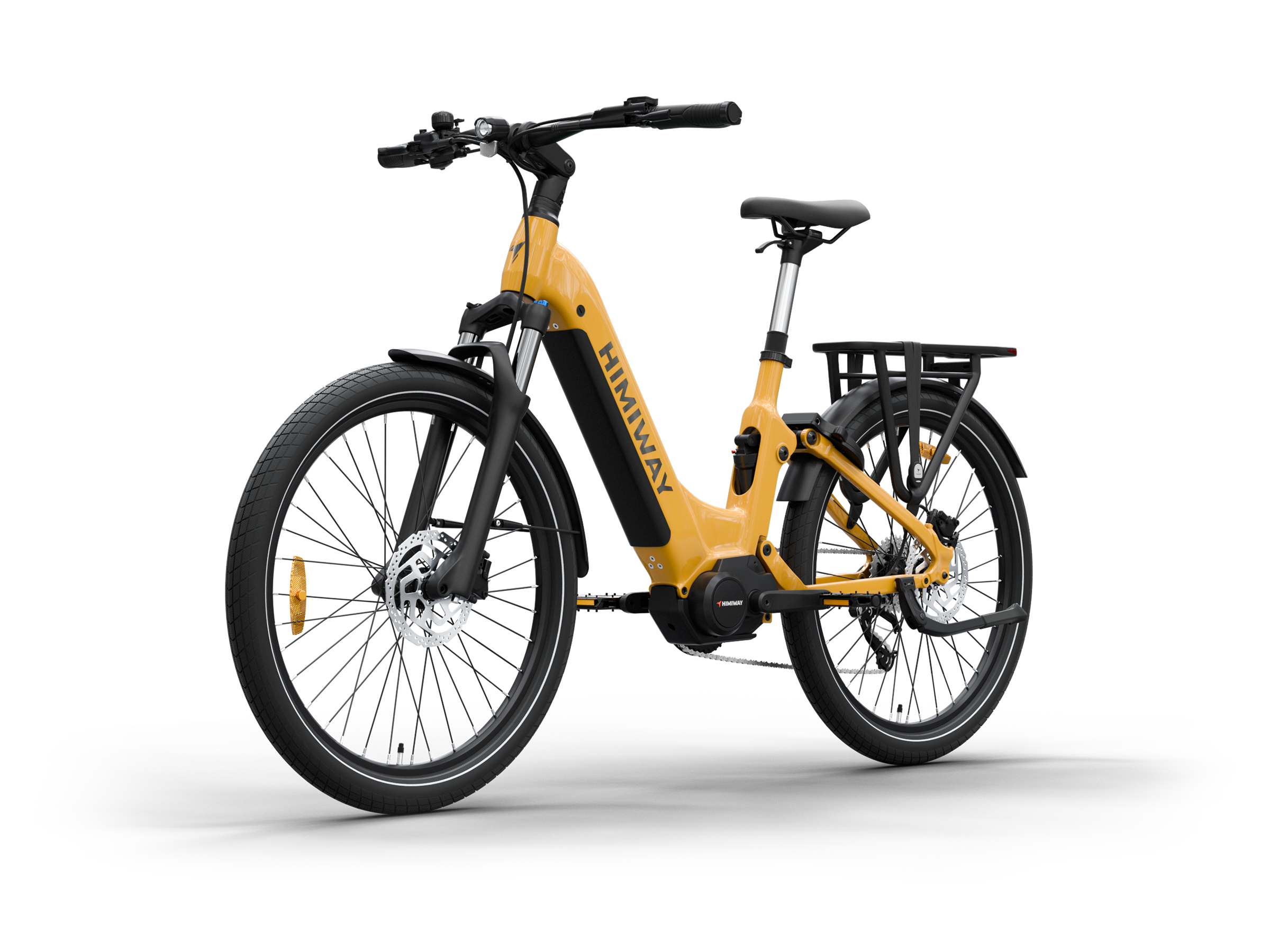 Himiway A7 Pro Commuter eBike – Darkorange – front three-quarter left view