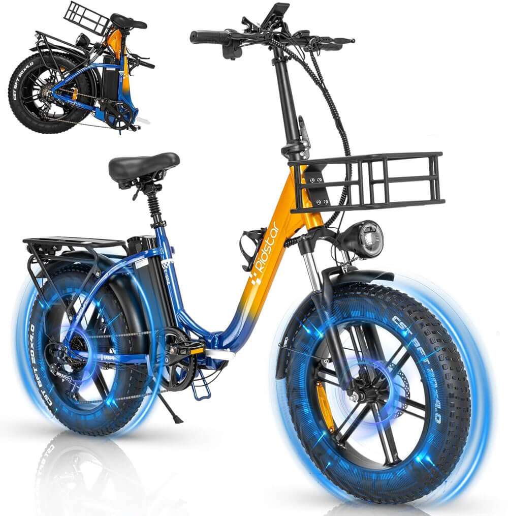 Ridstar MN20 1000W Fat Tire Folding Electric Bikes