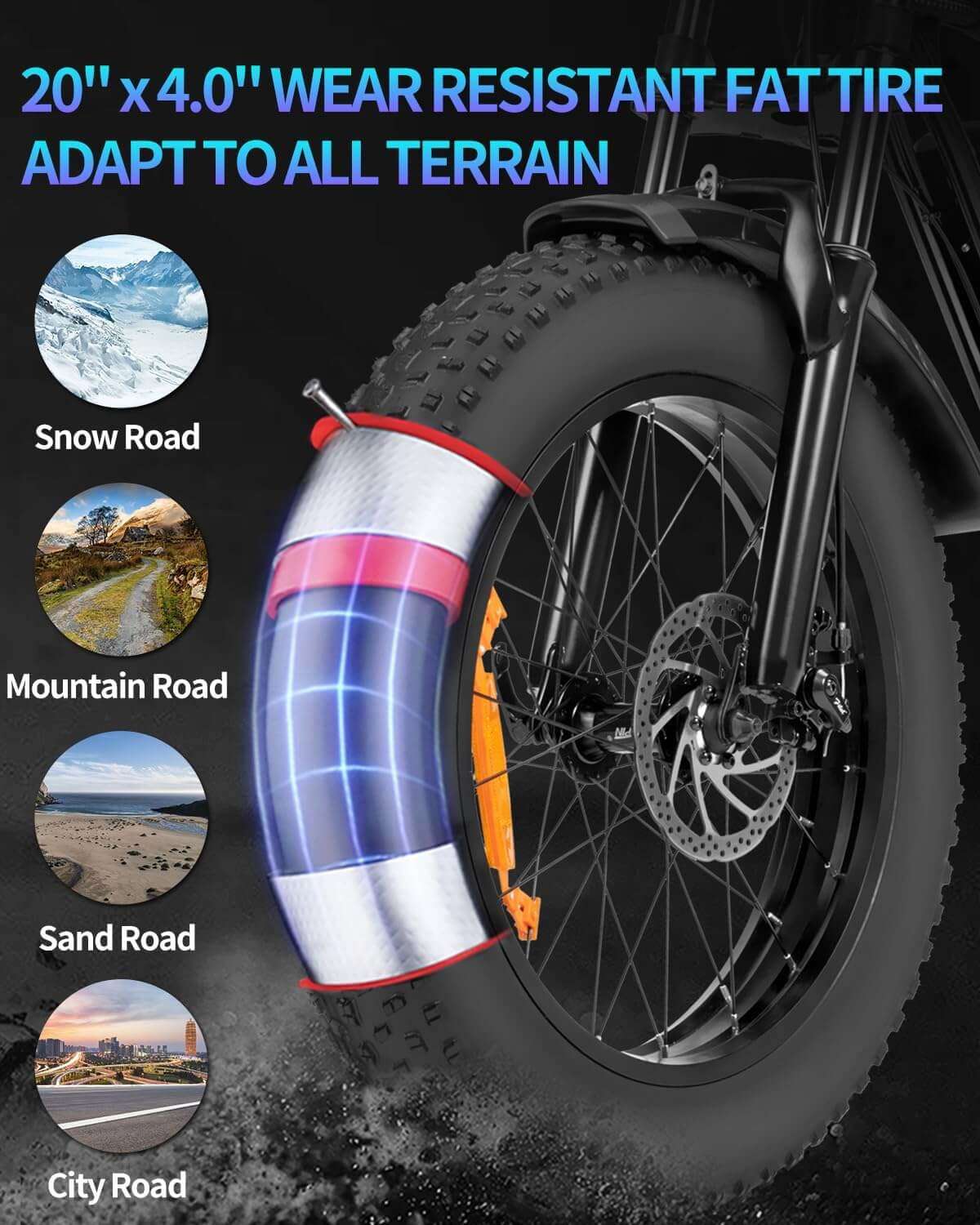 Ridstar® Q20Luxe Lite 1000W Fat Tire Ebike