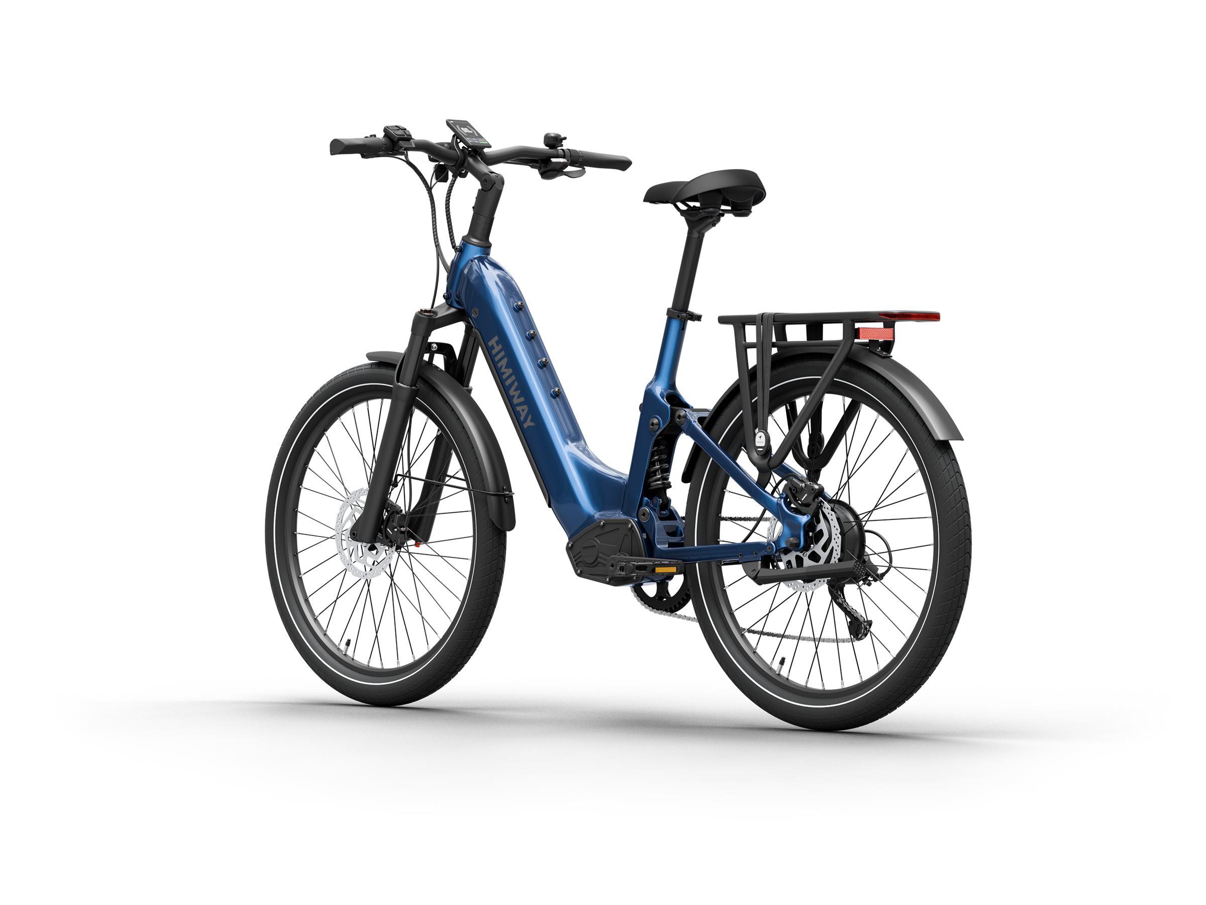 Himiway A7 Commuter eBike – Midnight Blue – front three-quarter left view