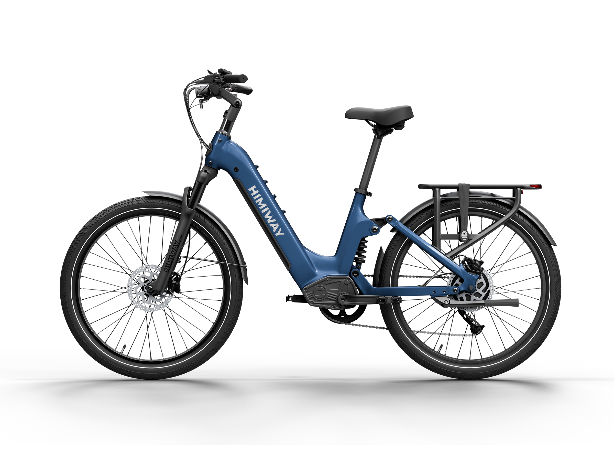 Himiway A7 Commuter eBike – Midnight Blue – left side profile