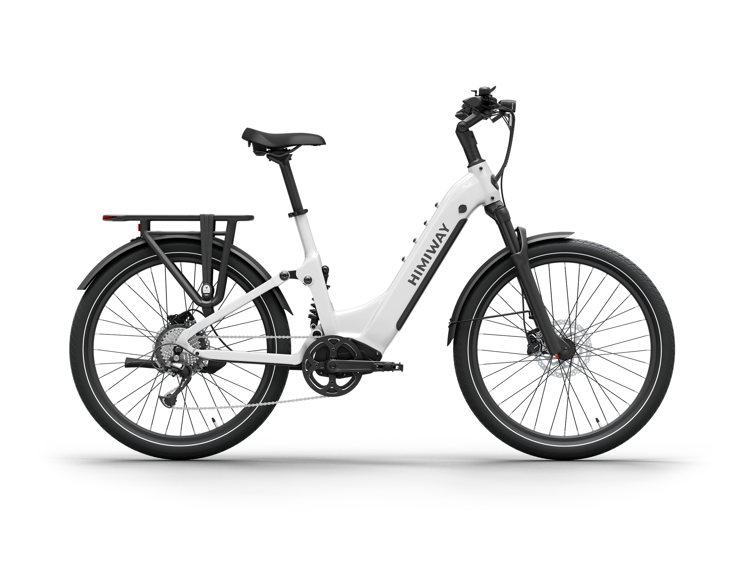 Himiway A7 Commuter eBike – White – front three-quarter right view