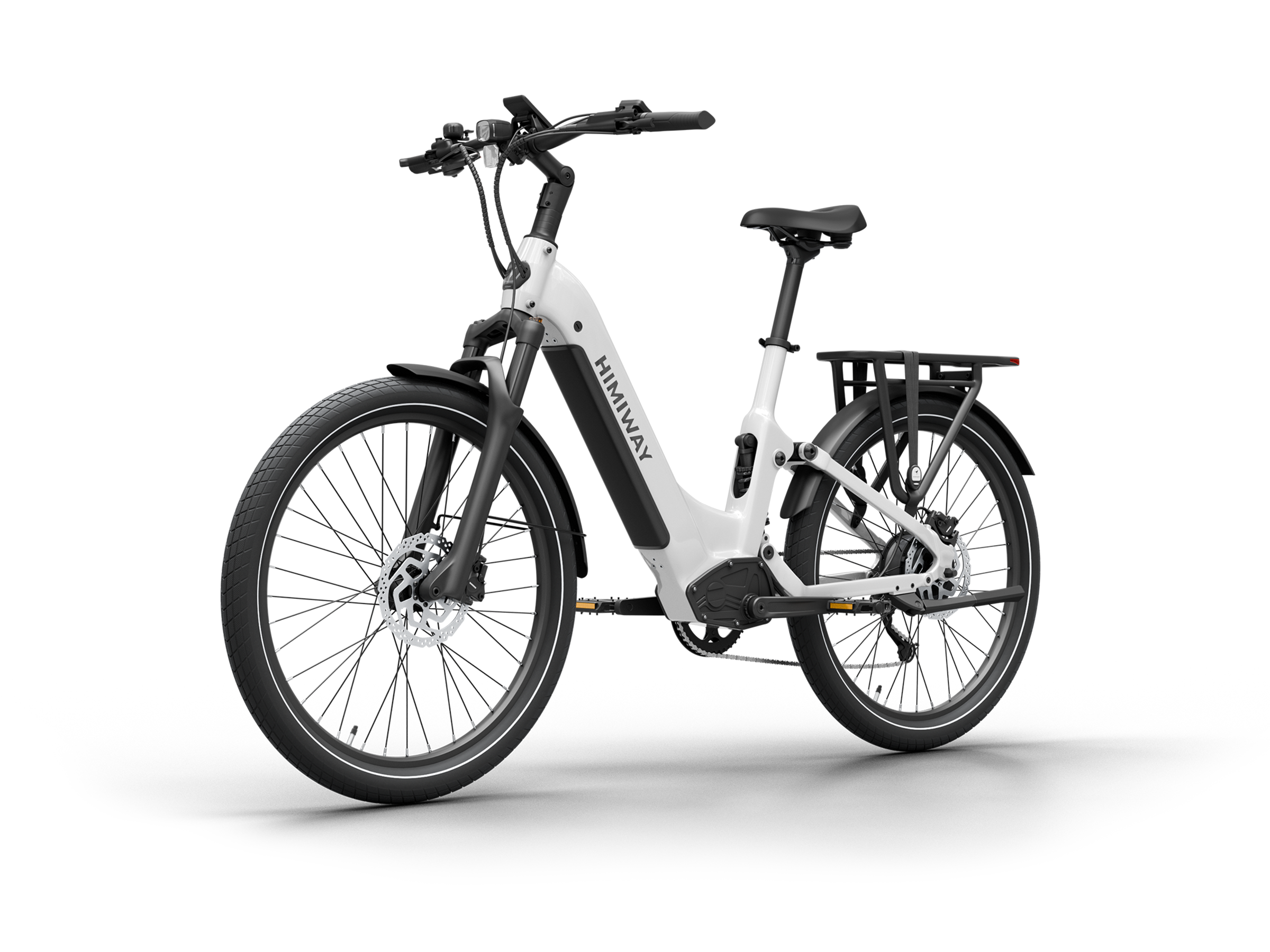 Himiway A7 Commuter eBike – White – front three-quarter right view