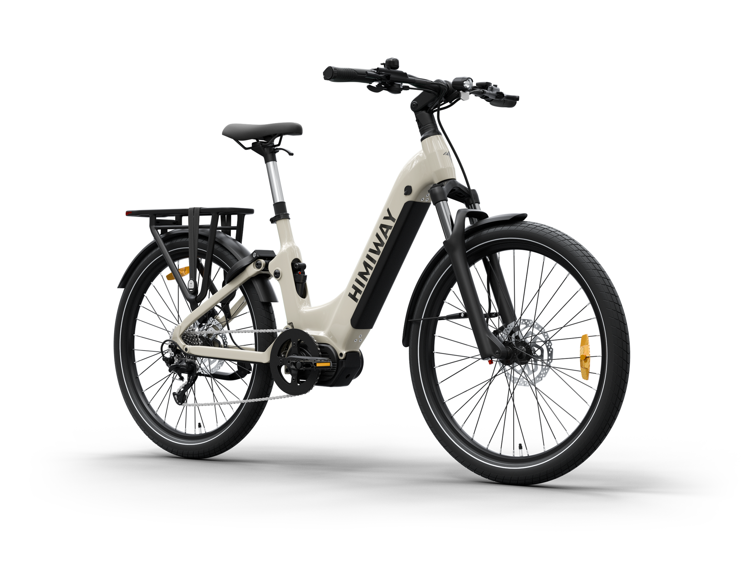 Himiway A7 Pro Commuter eBike – Lightgray – front three-quarter right view