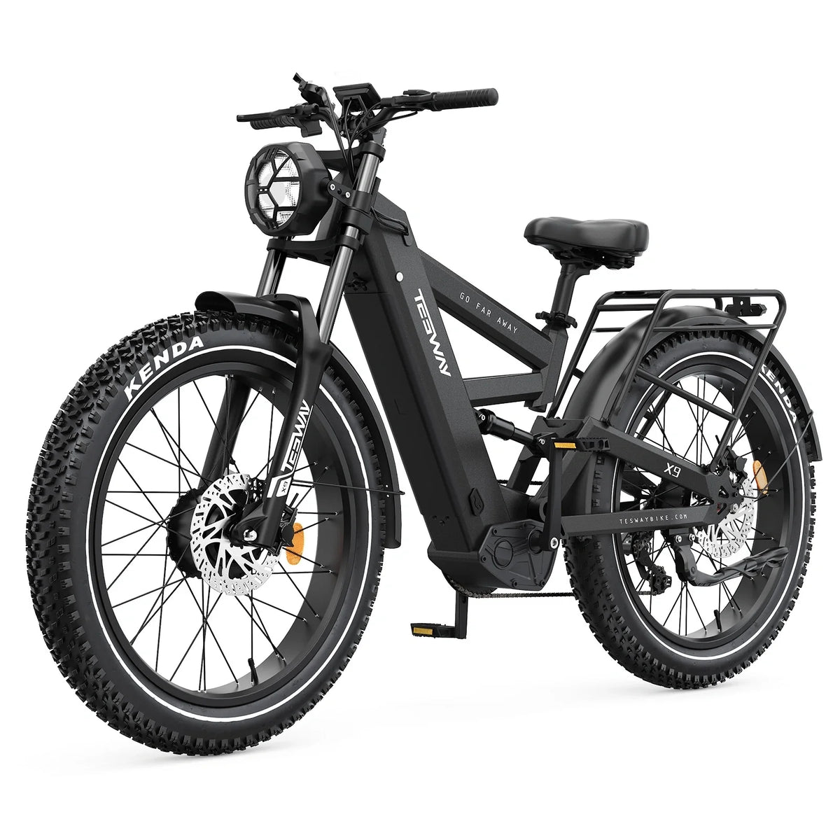 Tesway X9 Ultra 60V Dual-Motor Electric Mountain Bike, 4000W Peak