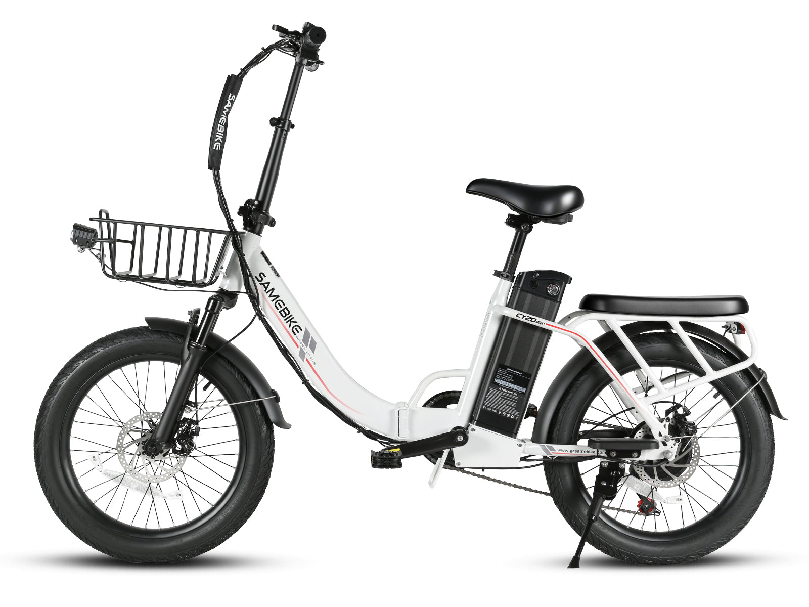 Samebike CY20 Pro Folding Commuter Electric Bike, Spoked Wheel