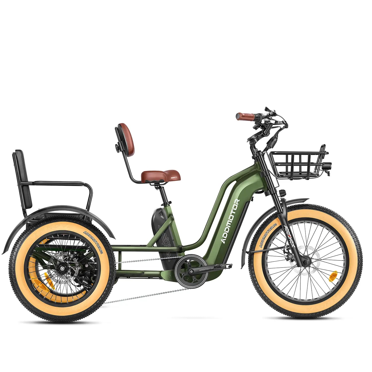 Addmotor Greattan L Passenger Electric Trike — army green