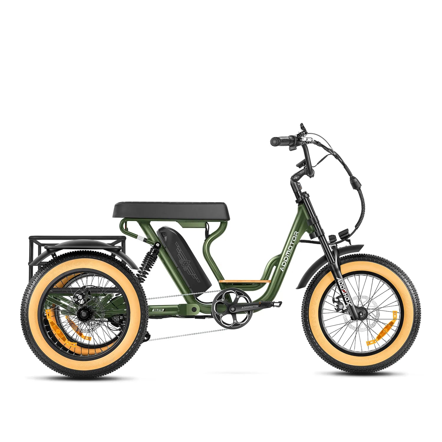 Addmotor Soletri II M-366X / Herotri II M-365X Full-Suspension eTrike — army green