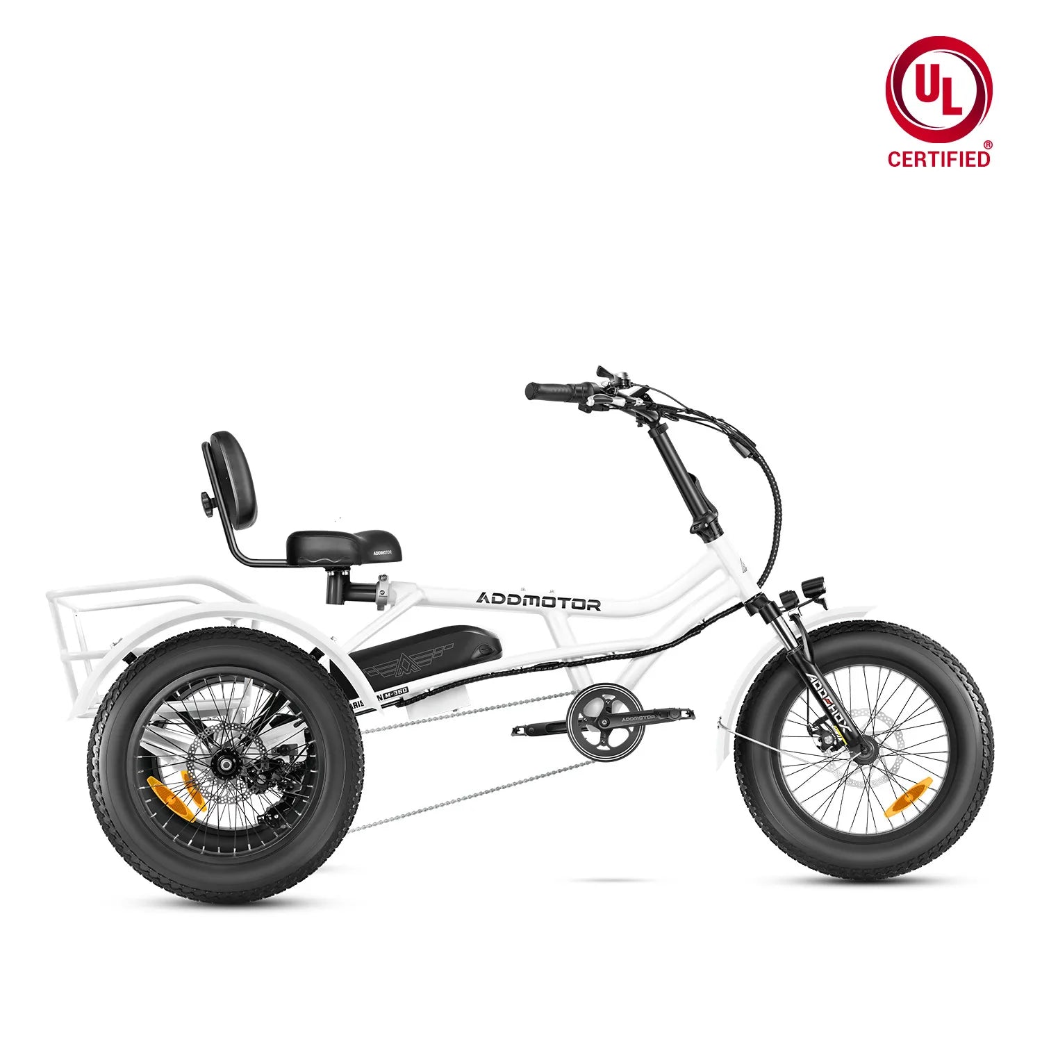Addmotor Arisetan II M-360 Semi-Recumbent Electric Trike — pearl white