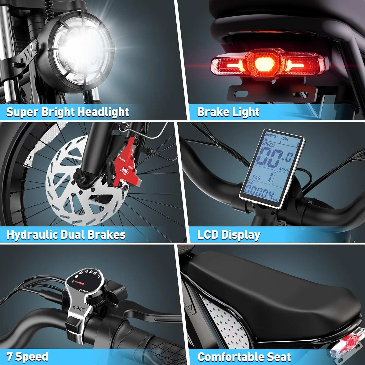 YVY K20 25Ah Fat Tire Electric Bike, Peak 2000W Full Suspension