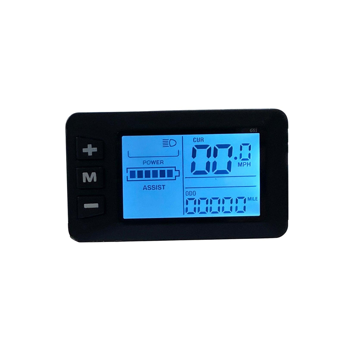 VTUVIA SF20 display, an LCD showing speed, battery and assist level