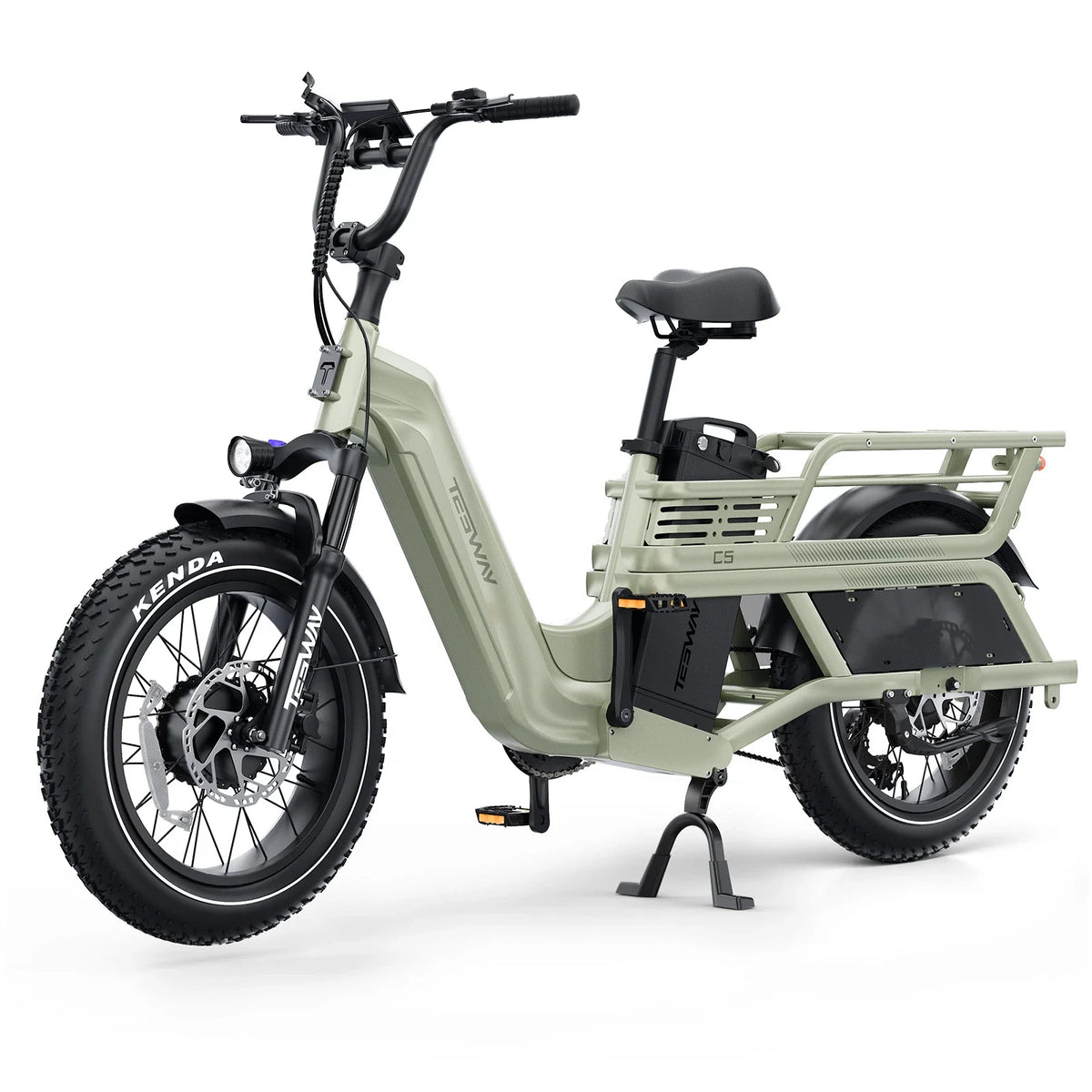 Tesway C5 AWD Longtail Cargo Electric Bike, Dual Motor, 450 lb Payload