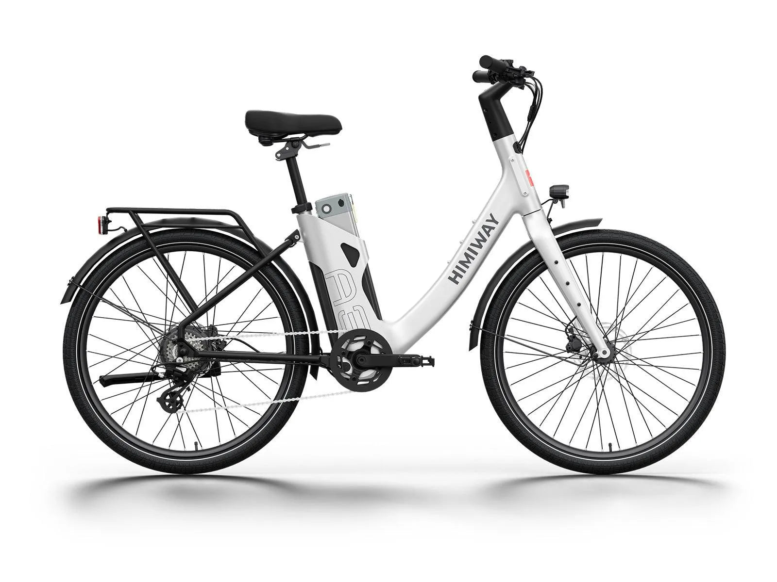 Himiway A3 Urban Commuter eBike – White – front three-quarter left view