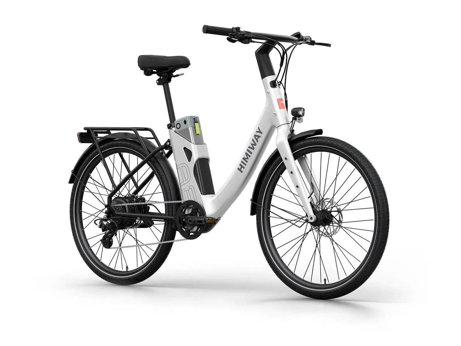 Himiway A3 Urban Commuter eBike – White – front three-quarter right view