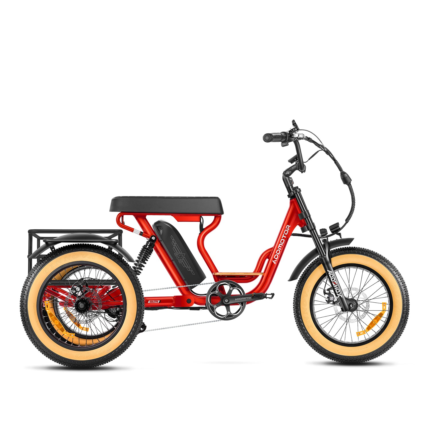 Addmotor Soletri II M-366X / Herotri II M-365X Full-Suspension eTrike — red