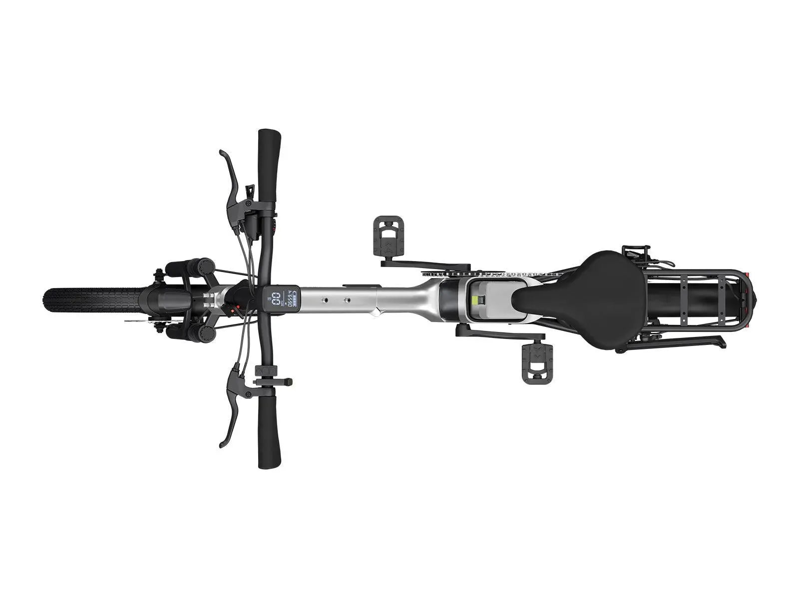 Himiway B3 Folding eBike – White – folded for storage