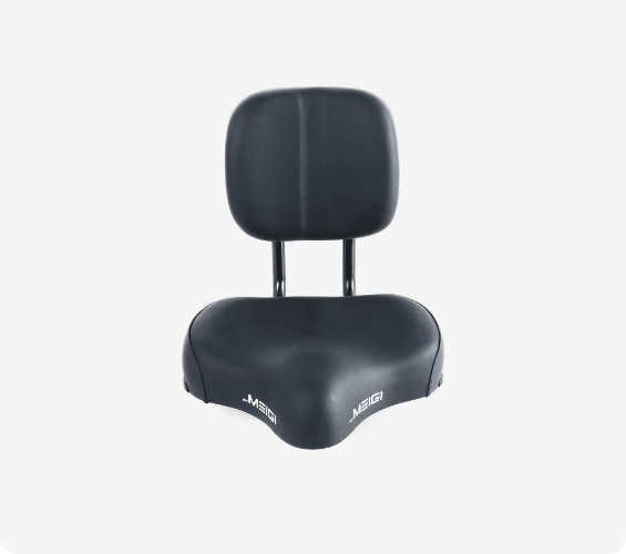 DWMEIGI backrest saddle with a padded seat and backrest, front view