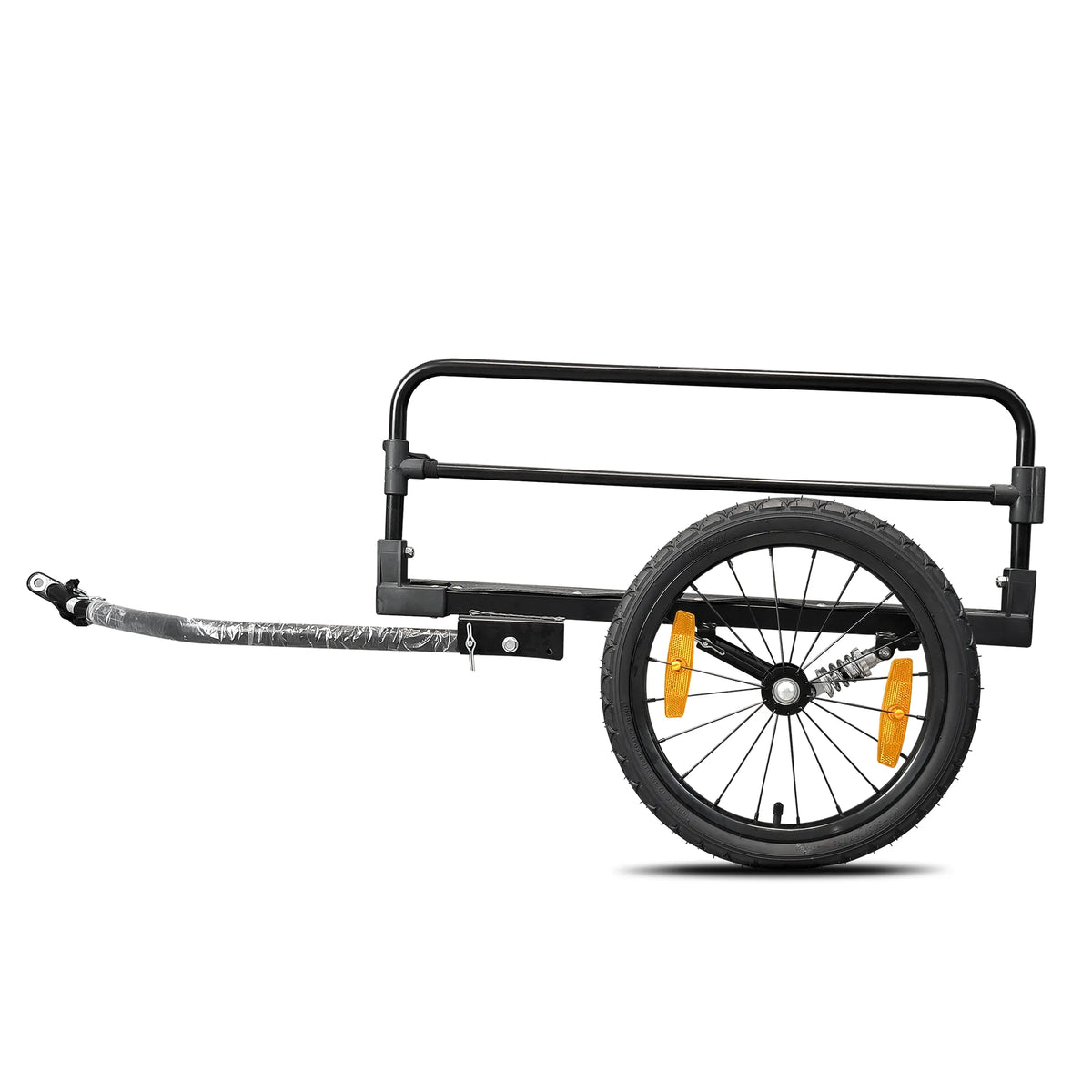 VTUVIA cargo trailer, steel frame on 16-inch wheels, with its hitch arm