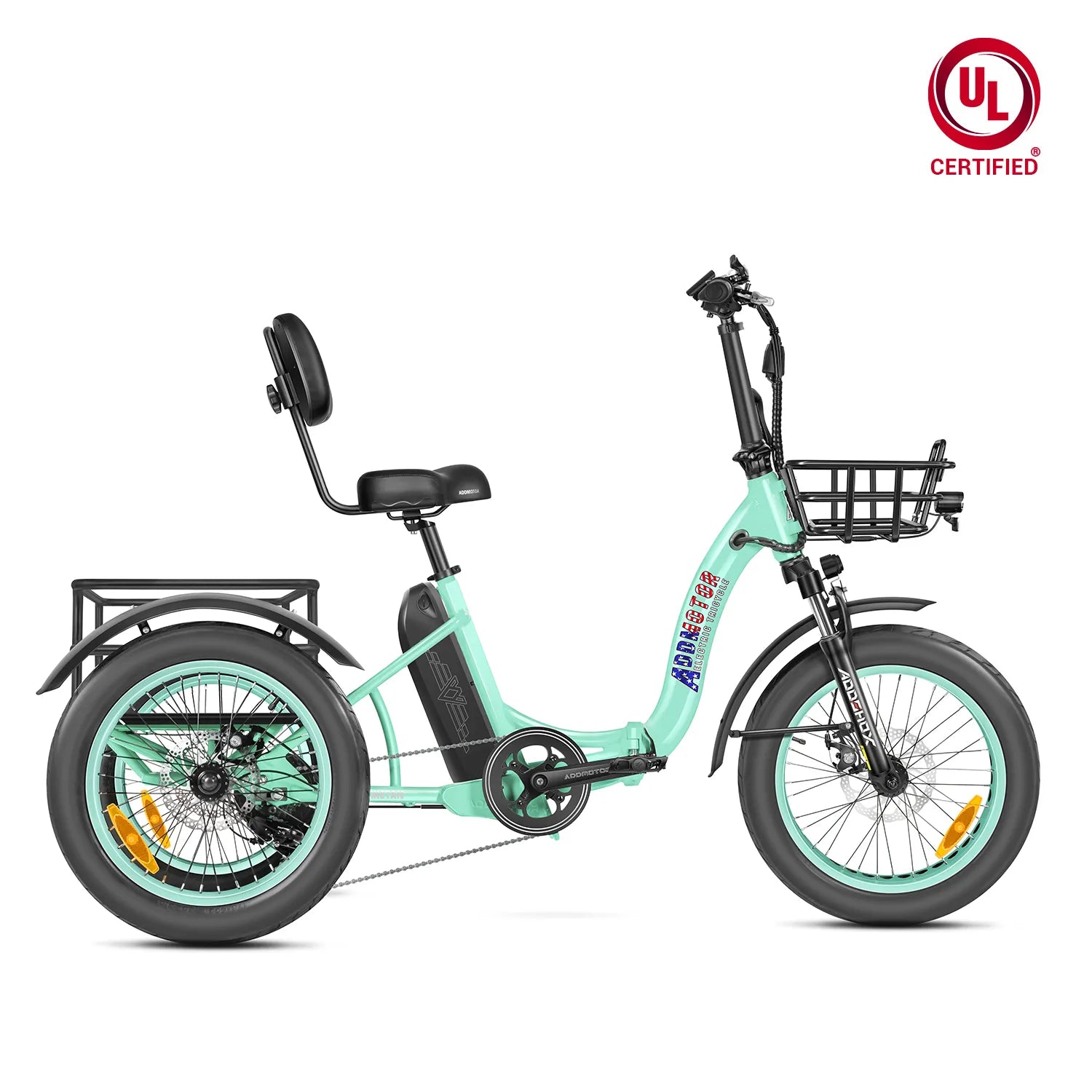 Addmotor Triketan M-330F Folding eTrike — cyan green