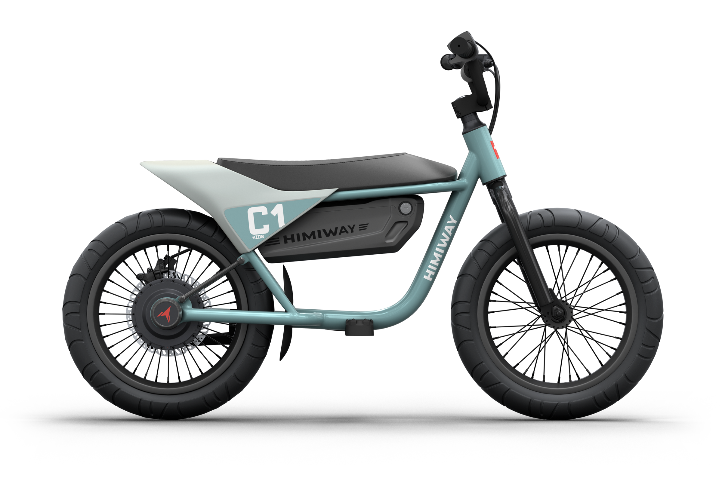 Himiway C1 Kids eBike in Bluish Gray – front three-quarter left view