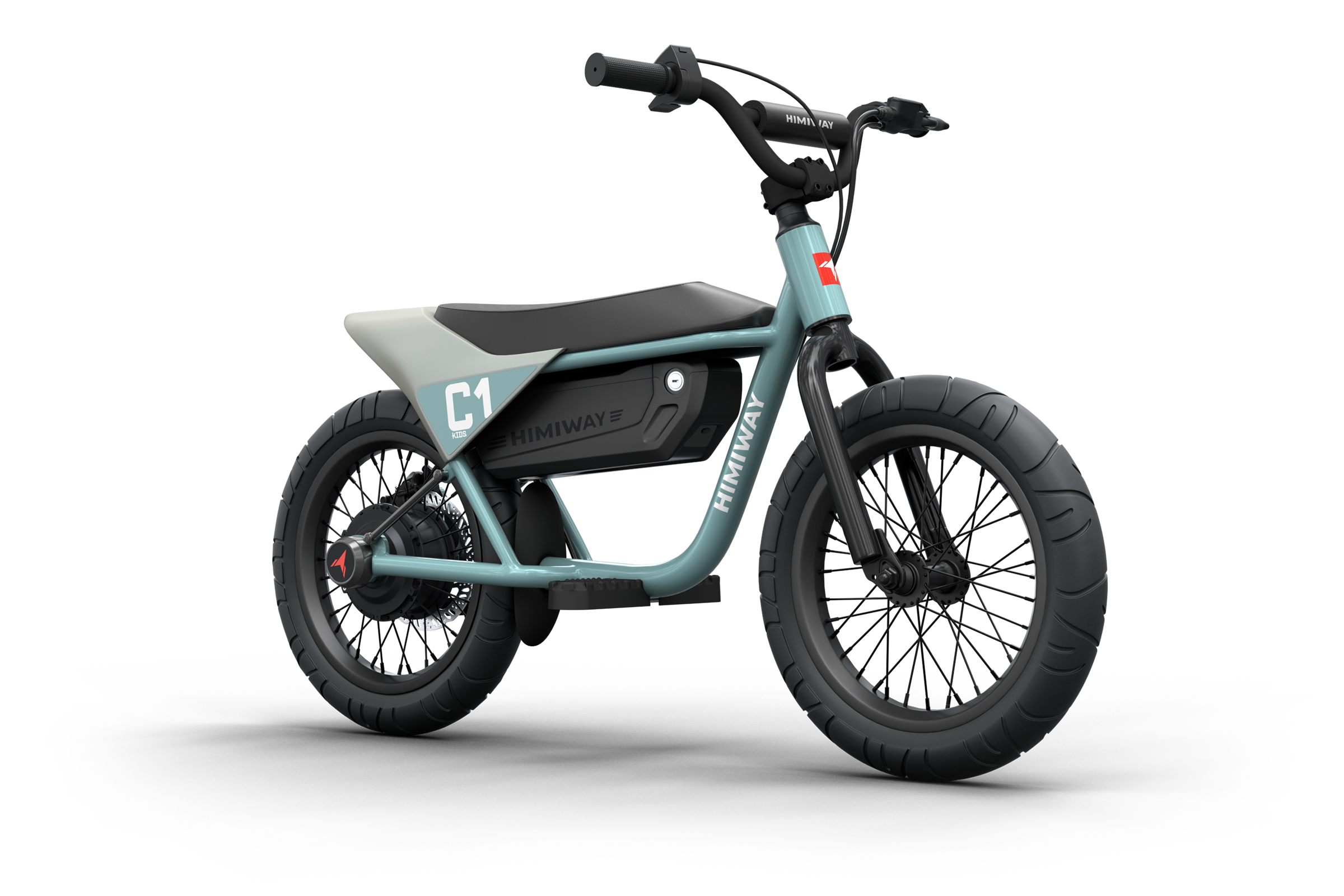 Himiway C1 Kids eBike in Bluish Gray – front view