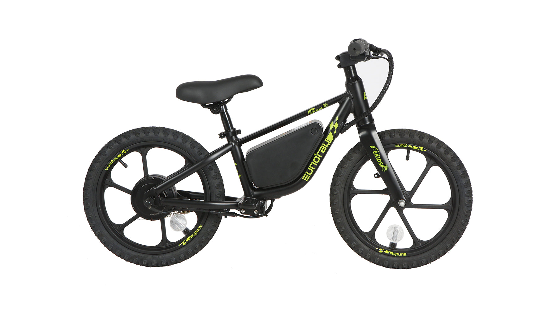 Eunorau EKIDS16 Electric Balance Bike (16") – Obsidian – front three-quarter right view