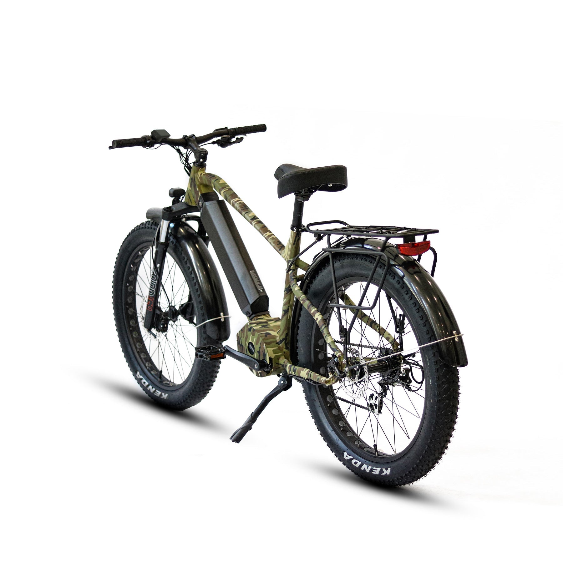 Eunorau FAT-HD 1.0 Pro Mid-Drive Fat eBike (Hunter X7) – Camo – left side view