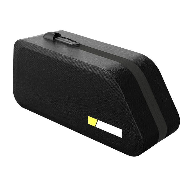 VTUVIA hard-shell frame bag, black with a yellow reflective tab