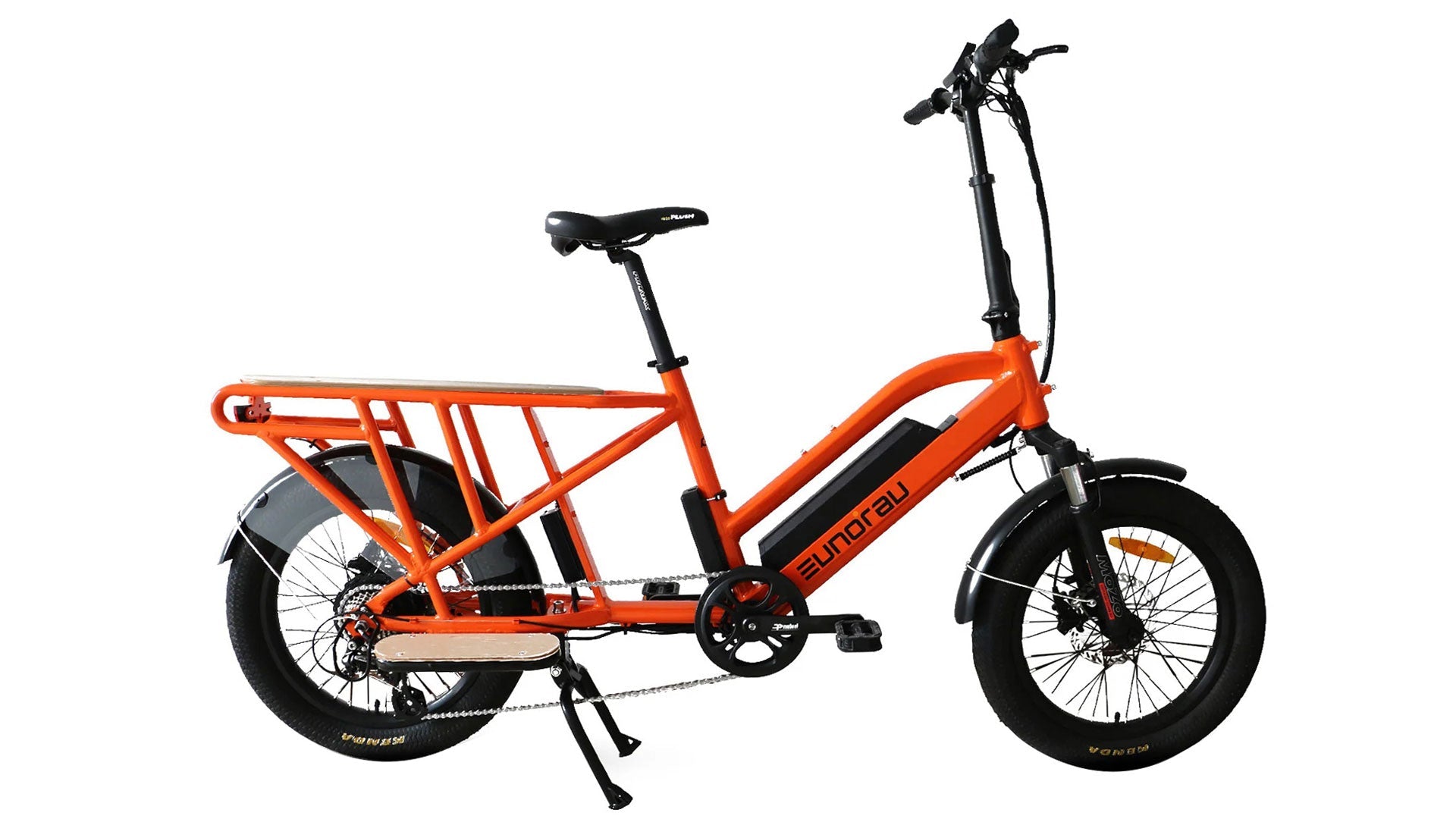 Eunorau G30-CARGO 2.0 Cargo eBike – Orange – front three-quarter right view