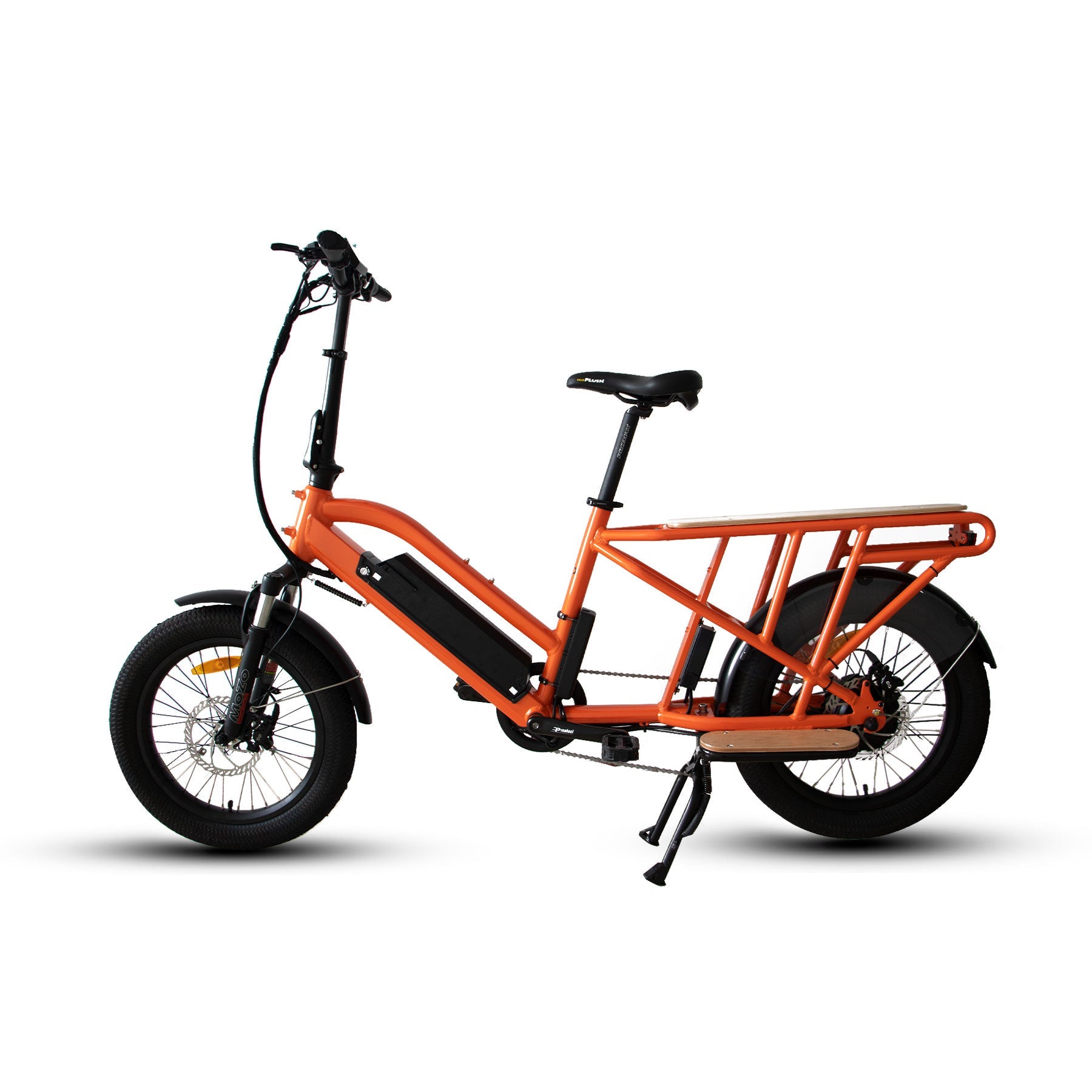 Eunorau G30-CARGO 2.0 Cargo eBike – Orange – left side view