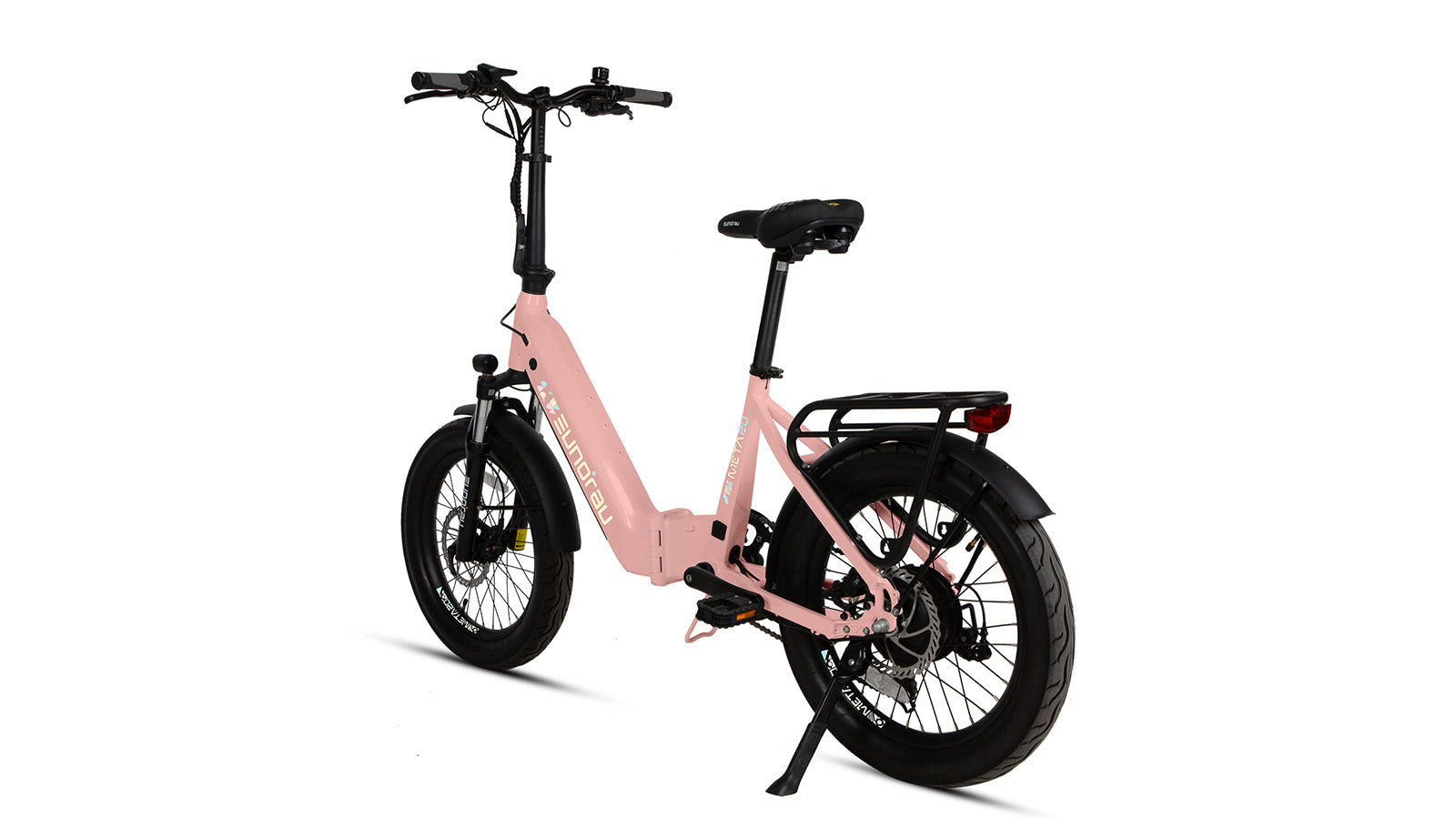 Eunorau META20 – Pastel Pink – rear three-quarter view