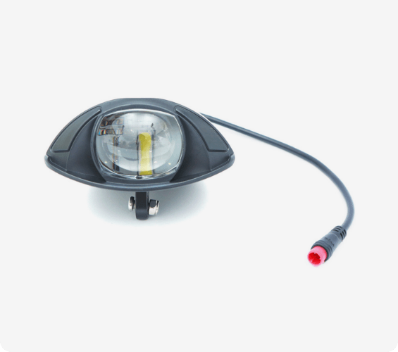 DWMEIGI MG1703 headlight, front view, with its cable and plug