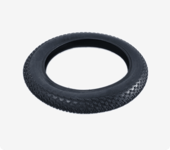 DWMEIGI 20 × 4.0-inch fat tire for the Zeus, at an angle
