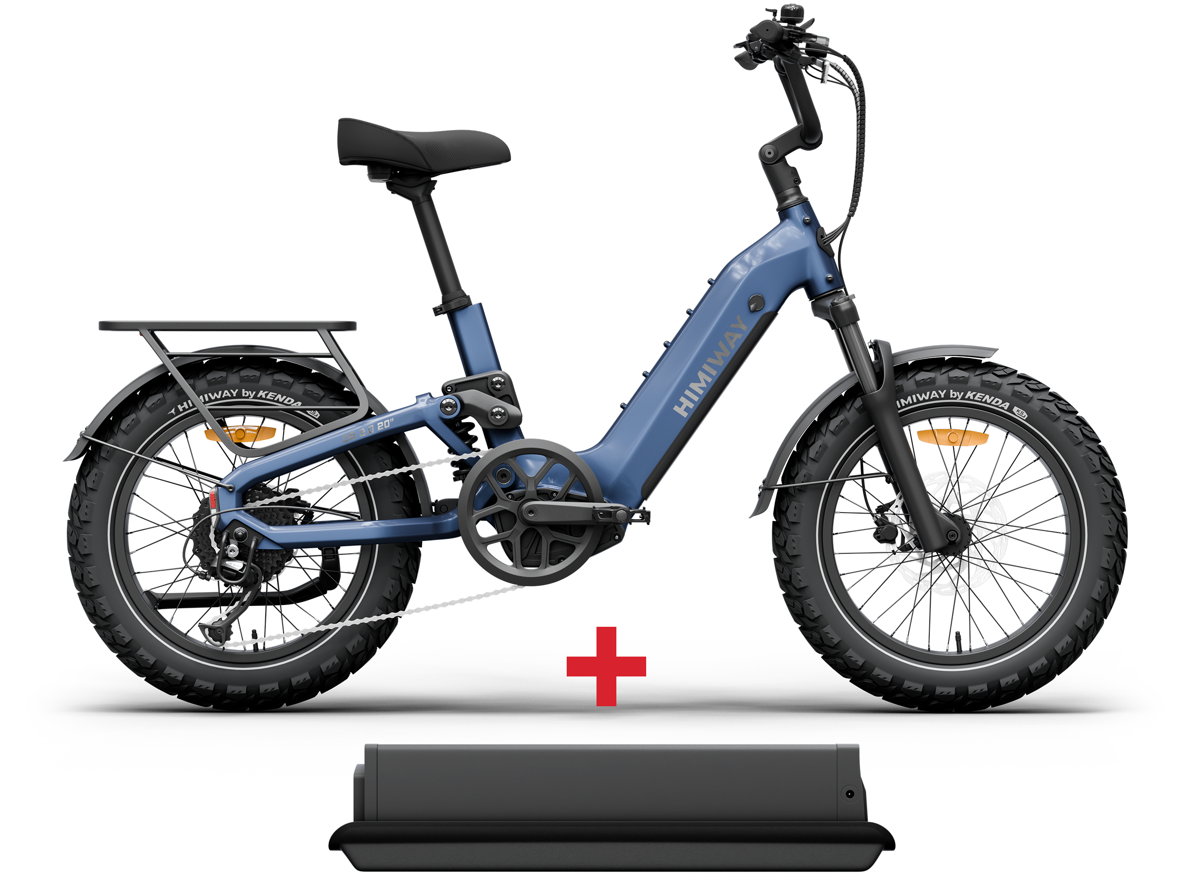 Himiway D5<sup> 2.0</sup> 20" eBike in midnight blue