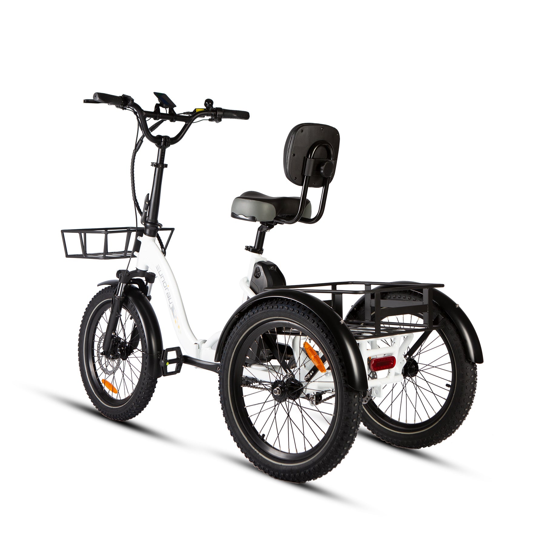 Eunorau ONE-TRIKE 2.0 Rear-Drive Electric Trike – Snow White – left side view
