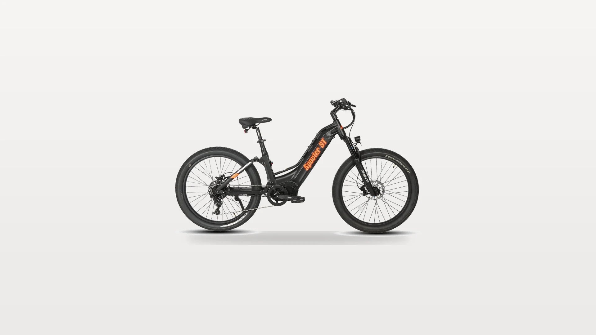 Eunorau SPECTER-ST 2.0 step-through full-suspension electric bike in black