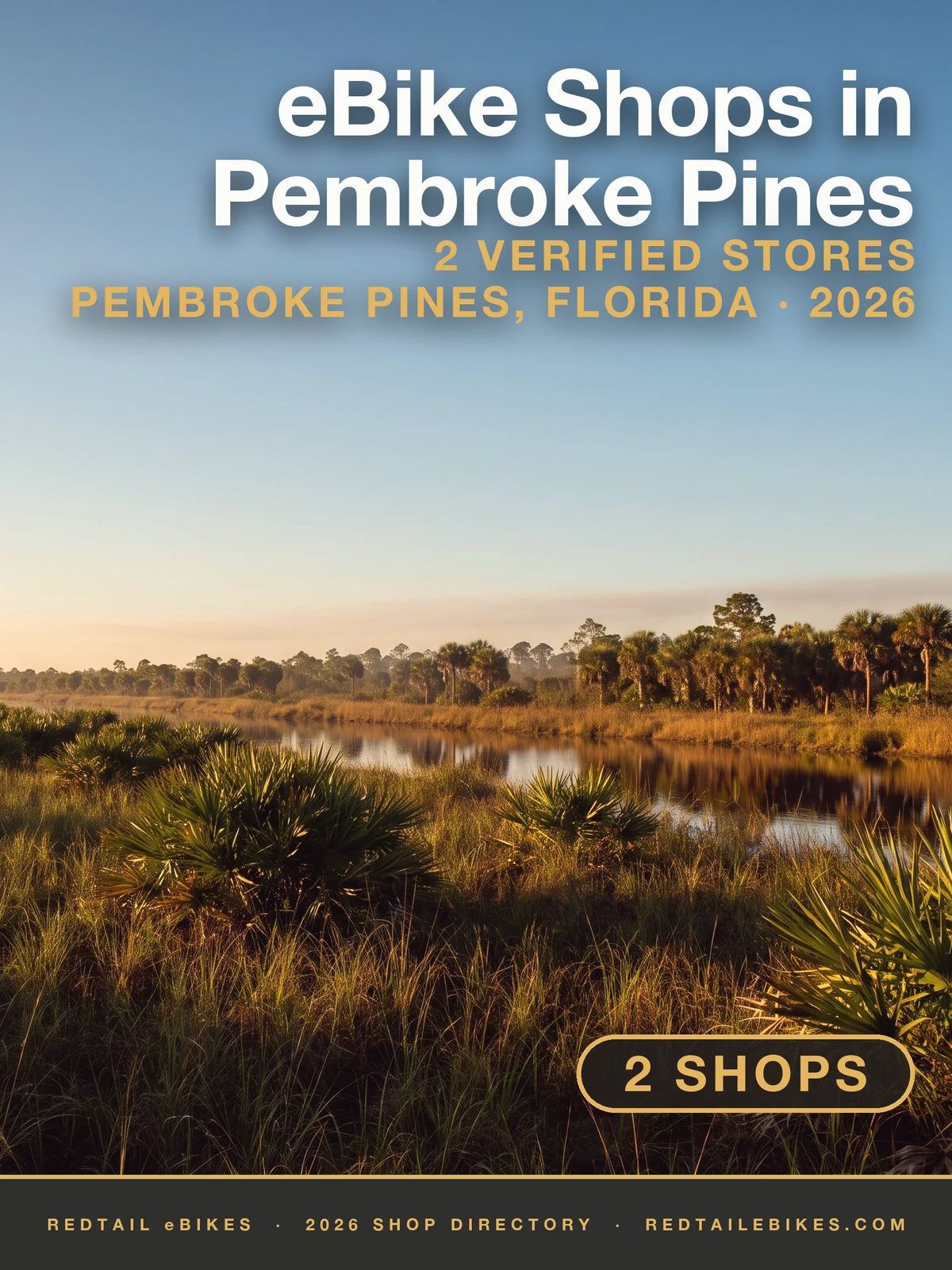 Open Pembroke Pines country in late golden-hour light; no landmark is depicted