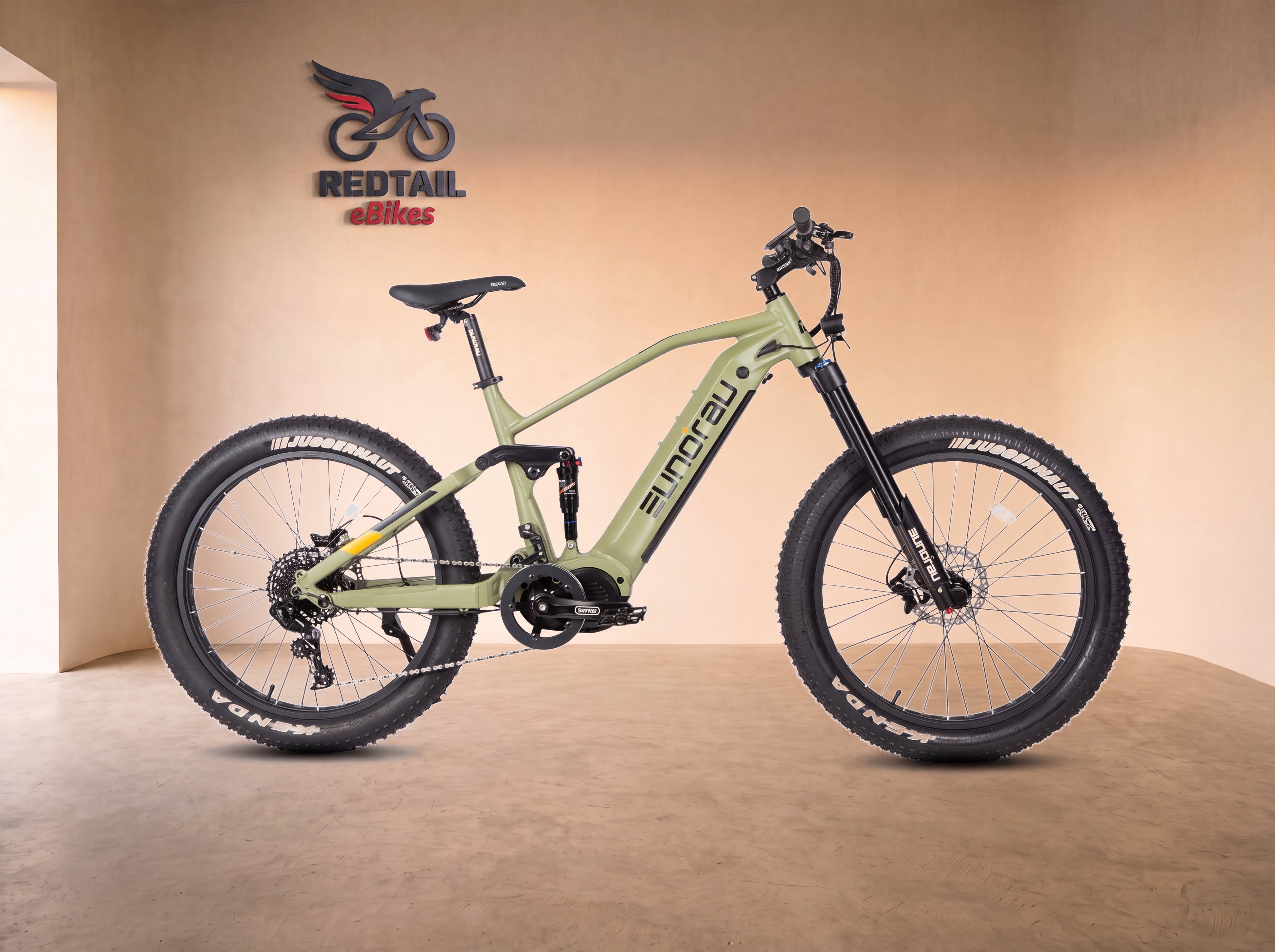 Eunorau Specter S Hunter full-suspension eBike — Redtail studio cover