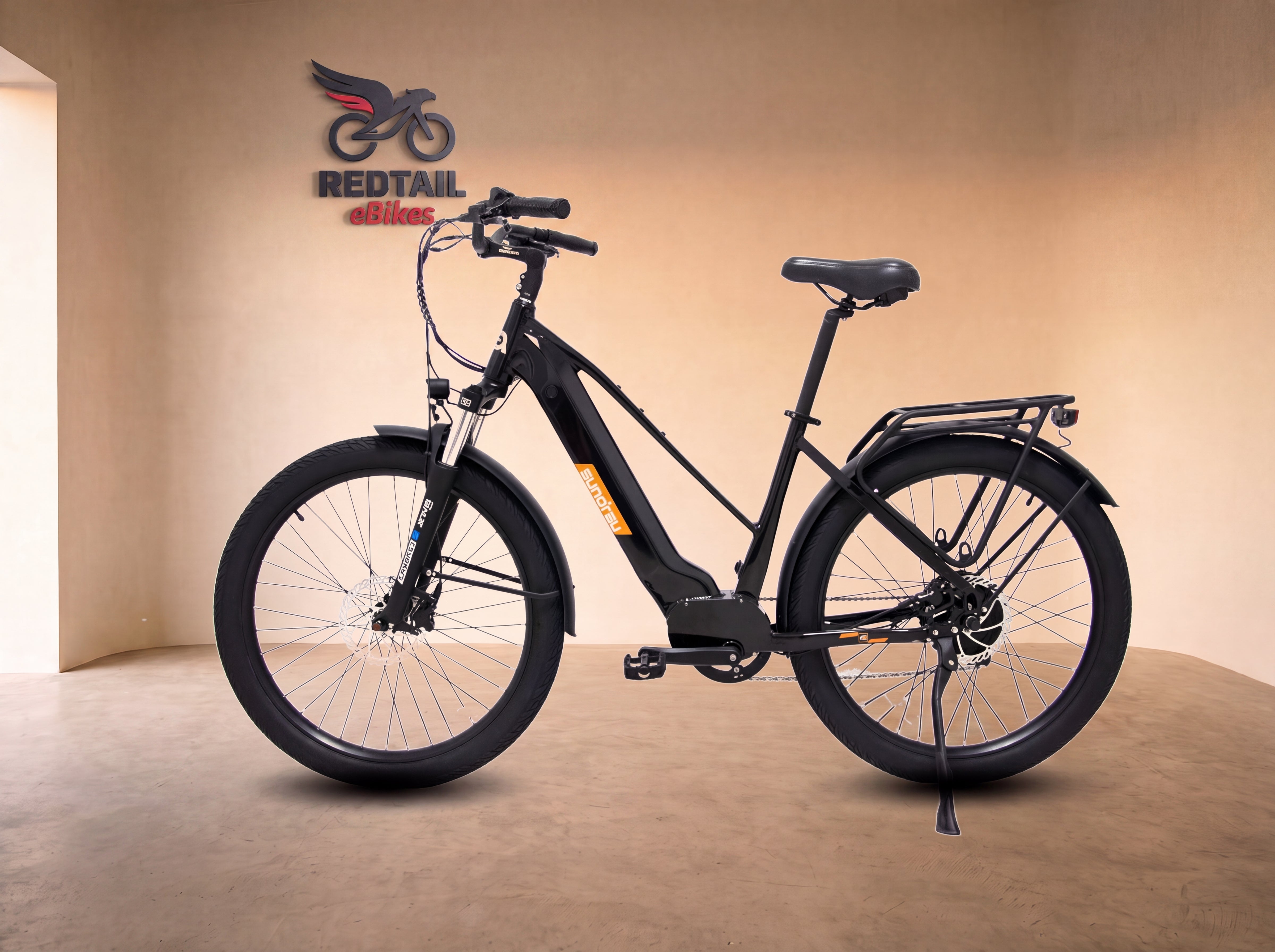 Eunorau META 27.5 step-thru eBike — Redtail studio cover