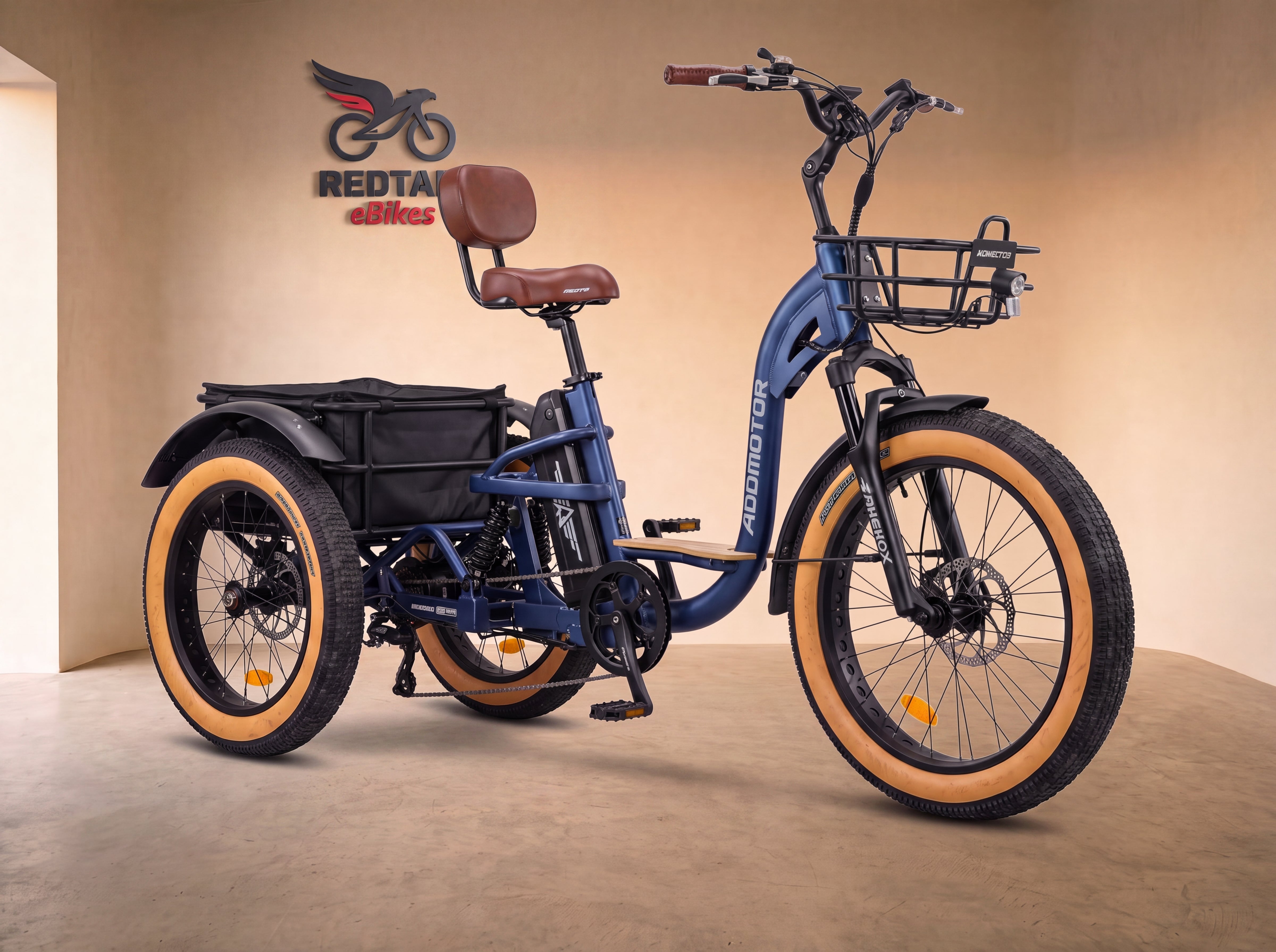 Addmotor Grandtan X Full-Suspension eTrike — Redtail studio cover