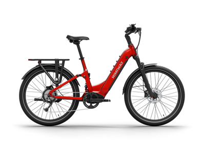 Himiway A7 Commuter eBike – Red – front three-quarter right view