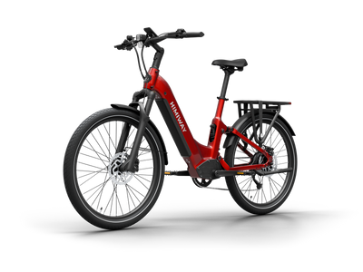Himiway A7 Commuter eBike – Red – front three-quarter right view