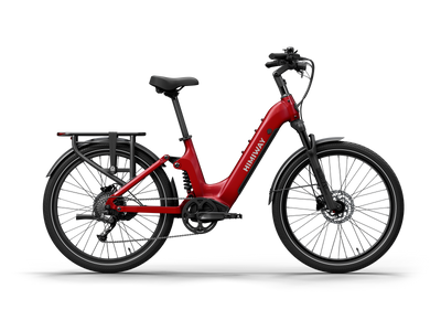 Himiway A7 Commuter eBike – Red – right side profile