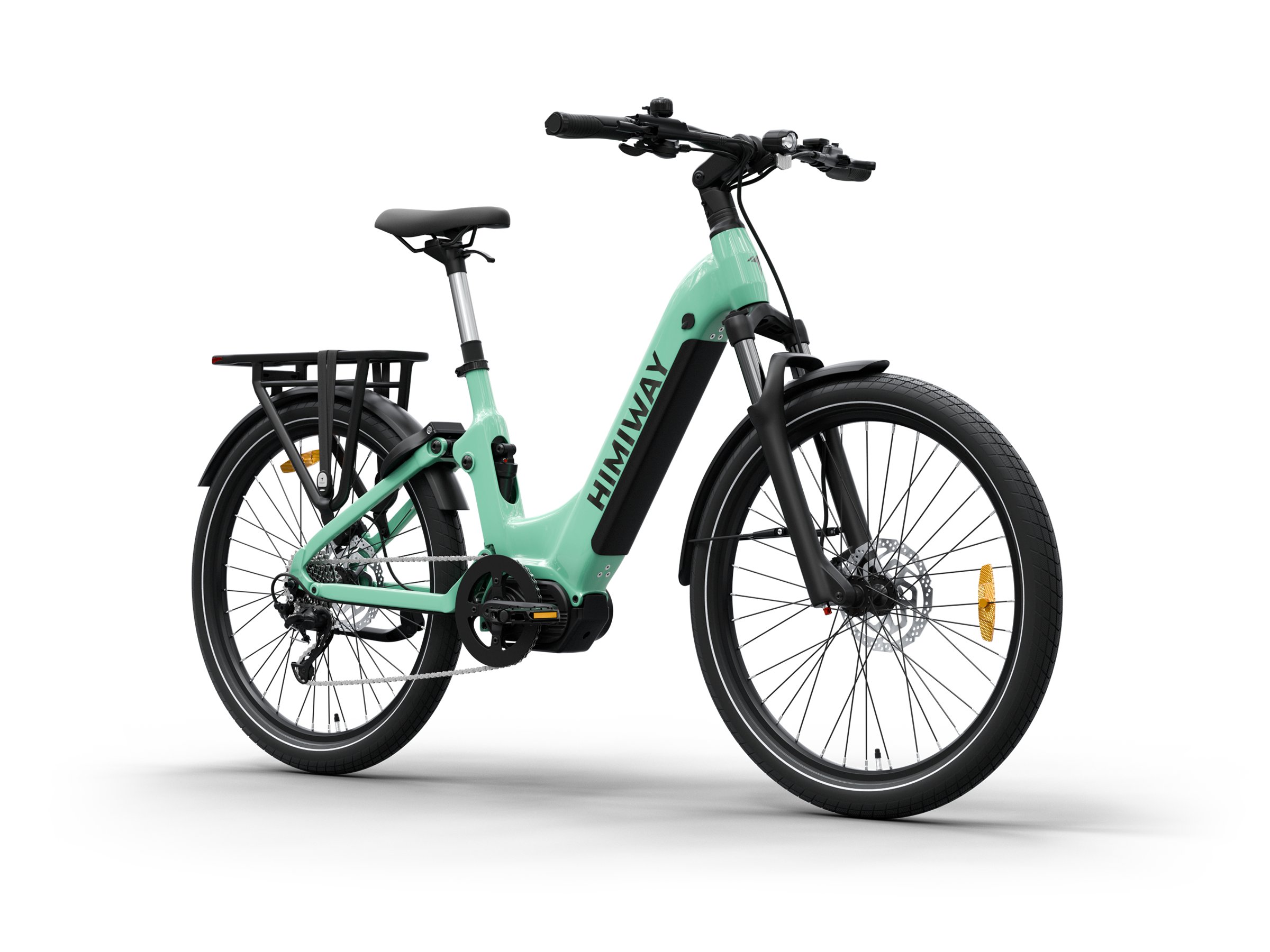 Himiway A7 Pro Commuter eBike – Green – front three-quarter right view