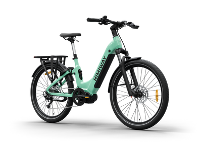 Himiway A7 Pro Commuter eBike – Green – front three-quarter right view