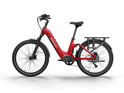 Himiway A7 Commuter eBike – Red – left side profile